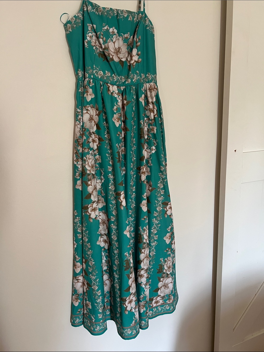 Vici Teal Floral Maxi Dress
